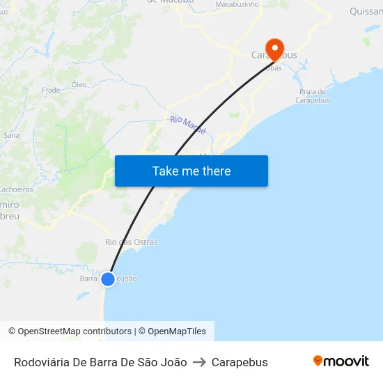 Rodoviária De Barra De São João to Carapebus map