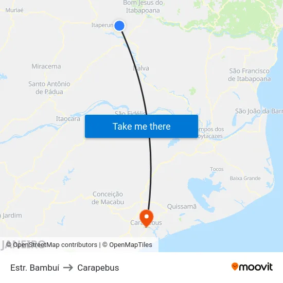 Estr. Bambuí to Carapebus map