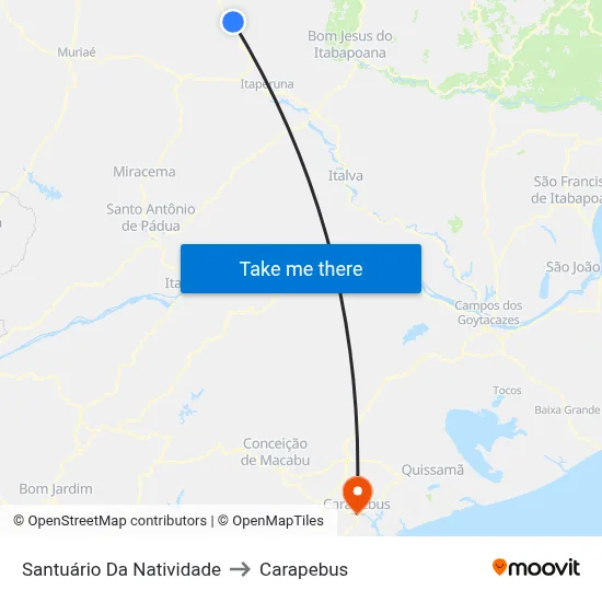 Santuário Da Natividade to Carapebus map