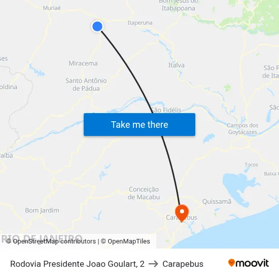 Rodovia Presidente Joao Goulart, 2 to Carapebus map