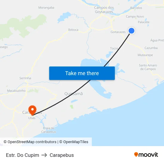 Estr. Do Cupim to Carapebus map