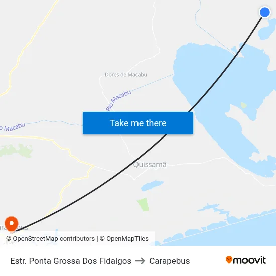 Estr. Ponta Grossa Dos Fidalgos to Carapebus map