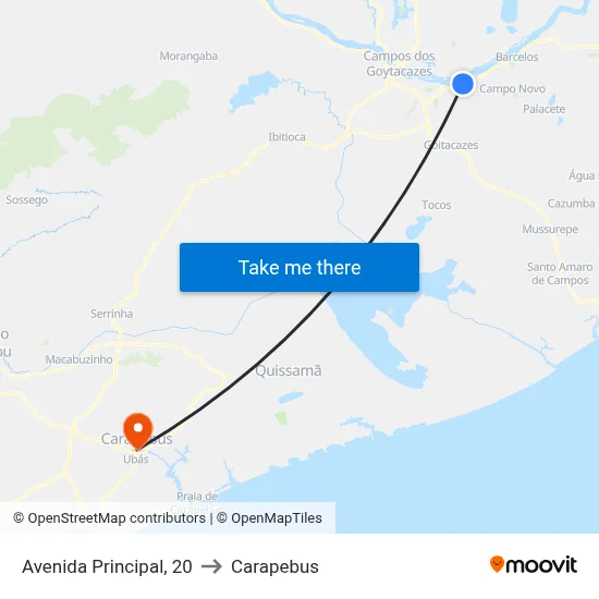 Avenida Principal, 20 to Carapebus map