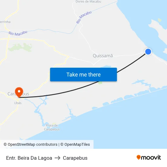 Entr. Beira Da Lagoa to Carapebus map