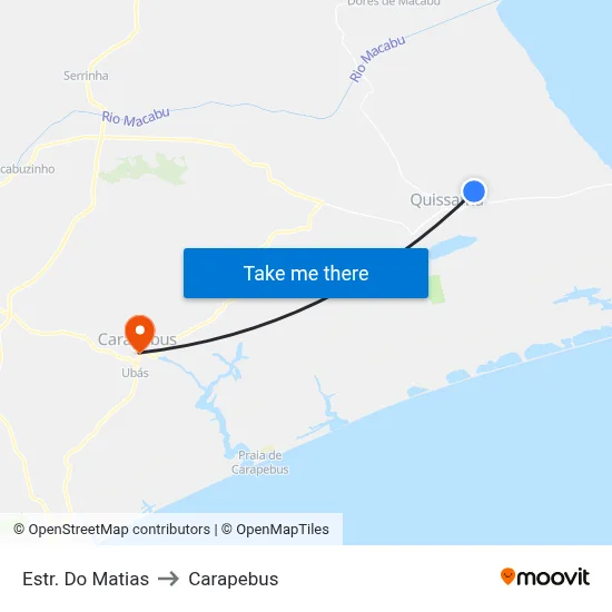 Estr. Do Matias to Carapebus map