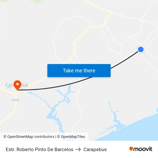 Estr. Roberto Pinto De Barcelos to Carapebus map