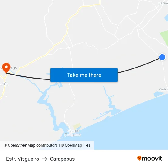 Estr. Visgueiro to Carapebus map