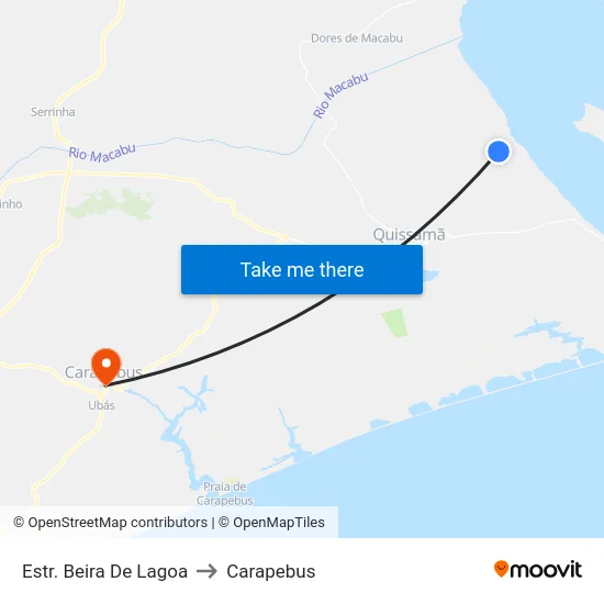 Estr. Beira De Lagoa to Carapebus map