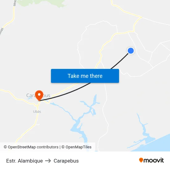 Estr. Alambique to Carapebus map