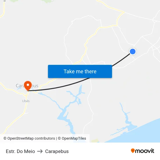 Estr. Do Meio to Carapebus map