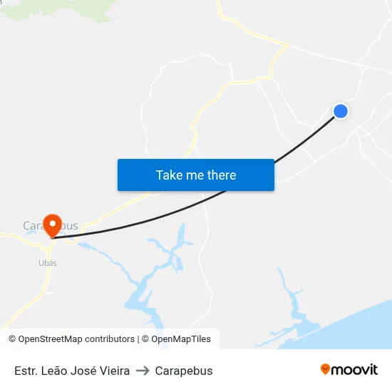 Estr. Leão José Vieira to Carapebus map