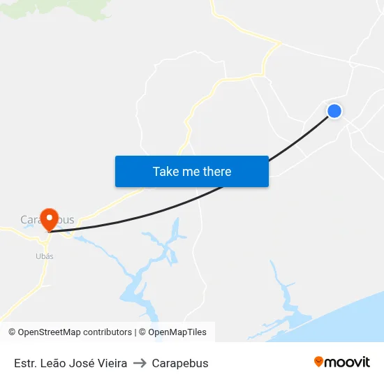 Estr. Leão José Vieira to Carapebus map