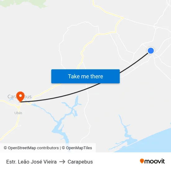 Estr. Leão José Vieira to Carapebus map