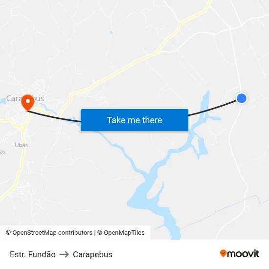Estr. Fundão to Carapebus map