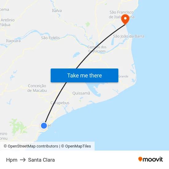 Hpm to Santa Clara map