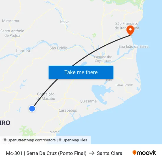 Mc-301 | Serra Da Cruz (Ponto Final) to Santa Clara map