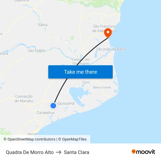 Quadra De Morro Alto to Santa Clara map