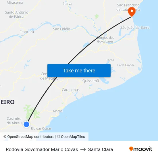 Rodovia Governador Mário Covas to Santa Clara map