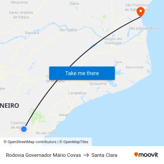 Rodovia Governador Mário Covas to Santa Clara map