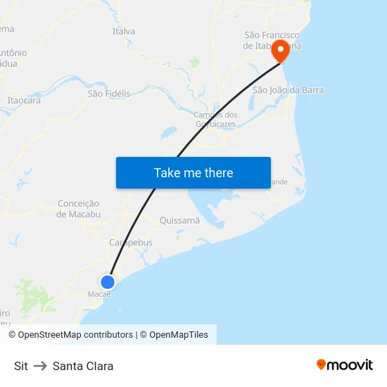 Sit to Santa Clara map