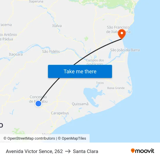 Avenida Victor Sence, 262 to Santa Clara map
