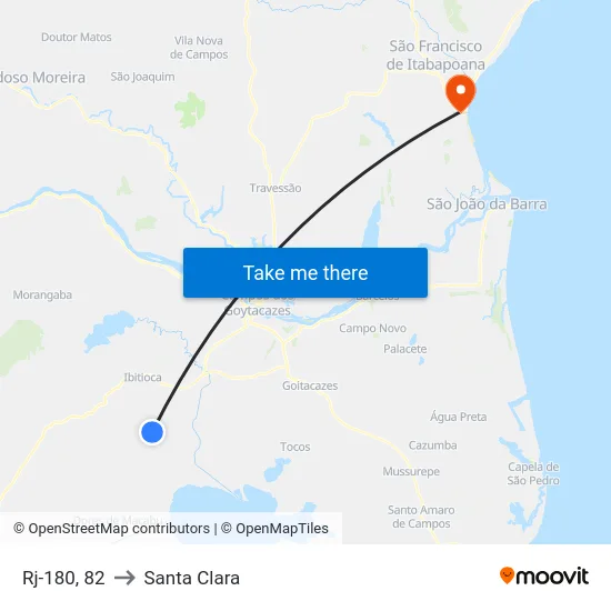 Rj-180, 82 to Santa Clara map