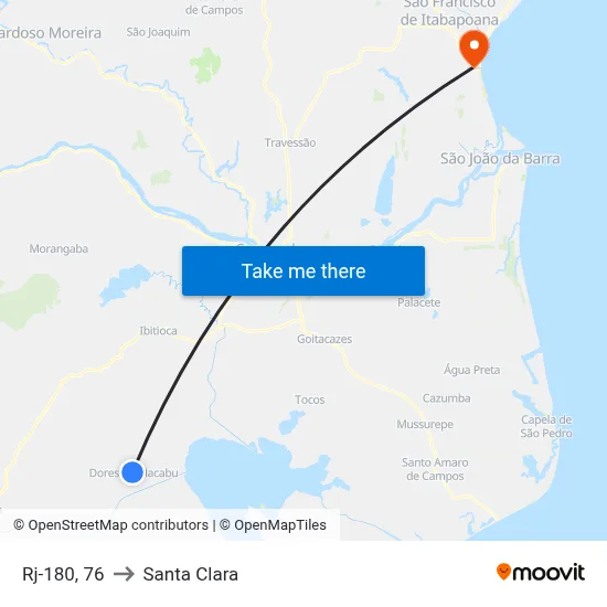 Rj-180, 76 to Santa Clara map