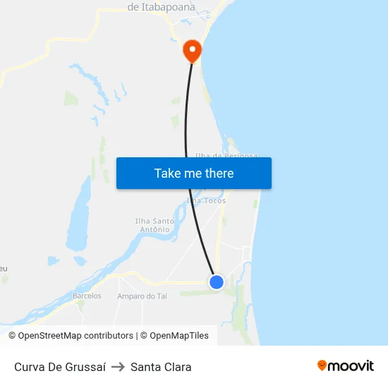 Curva De Grussaí to Santa Clara map