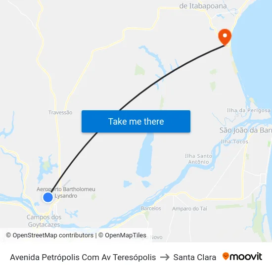 Avenida Petrópolis Com Av Teresópolis to Santa Clara map