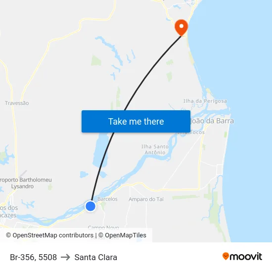 Br-356, 5508 to Santa Clara map