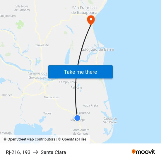 Rj-216, 193 to Santa Clara map
