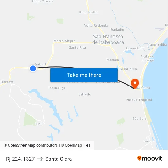 Rj-224, 1327 to Santa Clara map