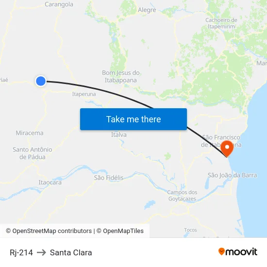 Rj-214 to Santa Clara map