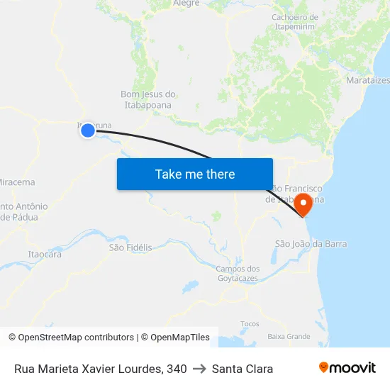 Rua Marieta Xavier Lourdes, 340 to Santa Clara map