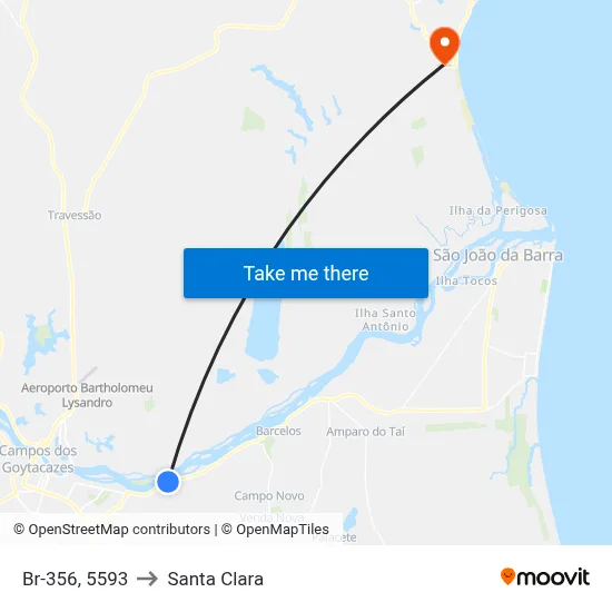 Br-356, 5593 to Santa Clara map