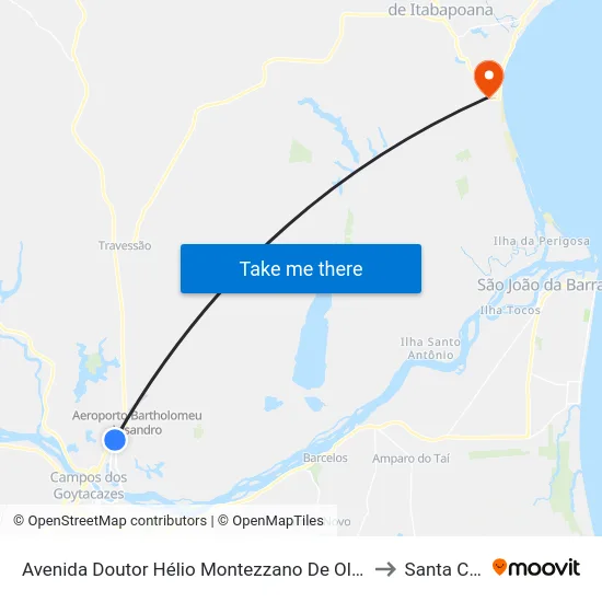 Avenida Doutor Hélio Montezzano De Oliveira, 125 to Santa Clara map