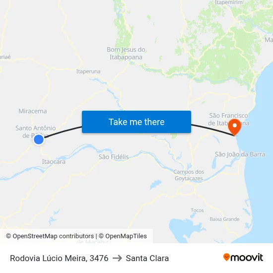 Rodovia Lúcio Meira, 3476 to Santa Clara map