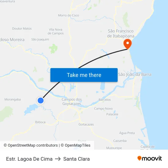 Estr. Lagoa De Cima to Santa Clara map
