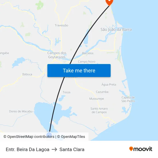 Entr. Beira Da Lagoa to Santa Clara map