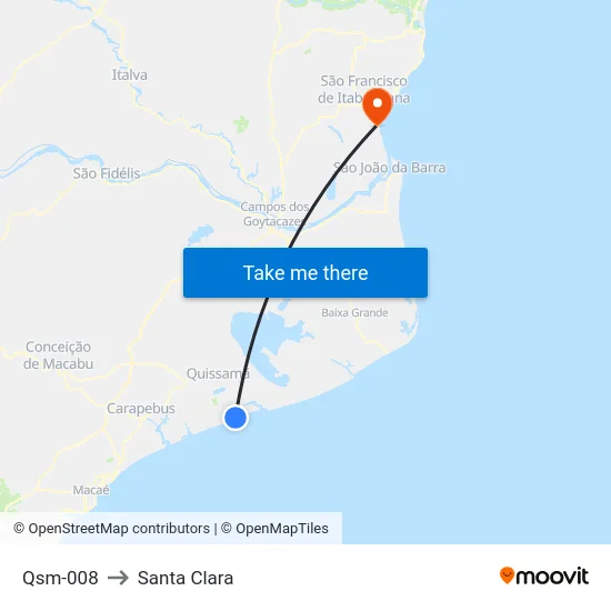 Qsm-008 to Santa Clara map