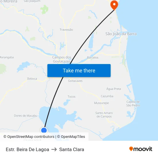 Estr. Beira De Lagoa to Santa Clara map
