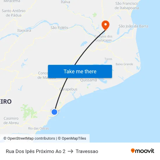 Rua Dos Ipês Próximo Ao 2 to Travessao map