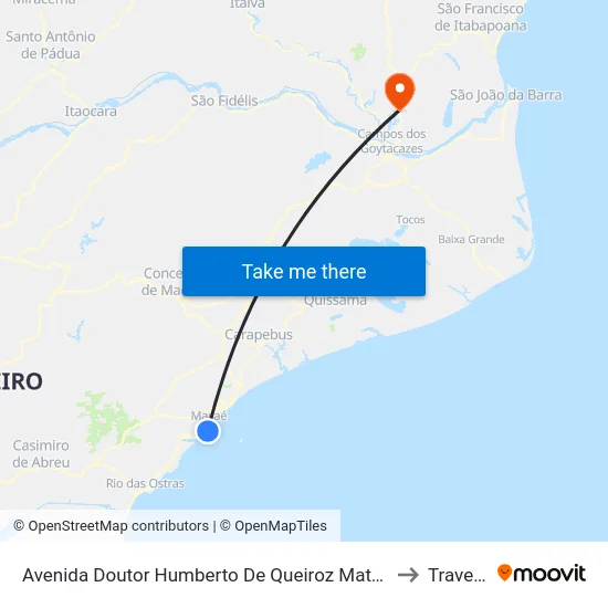 Avenida Doutor Humberto De Queiroz Matoso Próximo Ao 523 to Travessao map