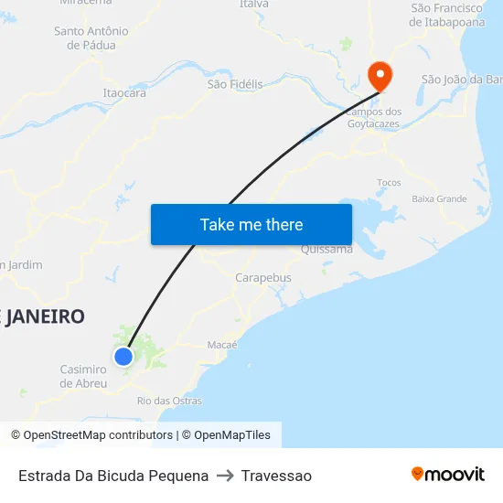 Estrada Da Bicuda Pequena to Travessao map