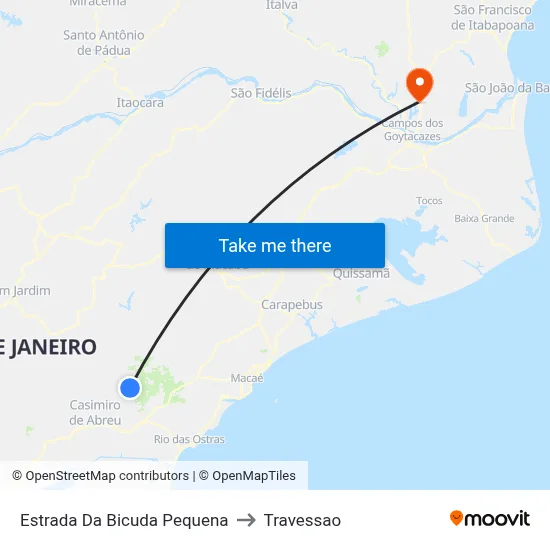 Estrada Da Bicuda Pequena to Travessao map