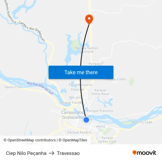 Ciep Nilo Peçanha to Travessao map