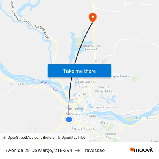 Avenida 28 De Março, 218-294 to Travessao map