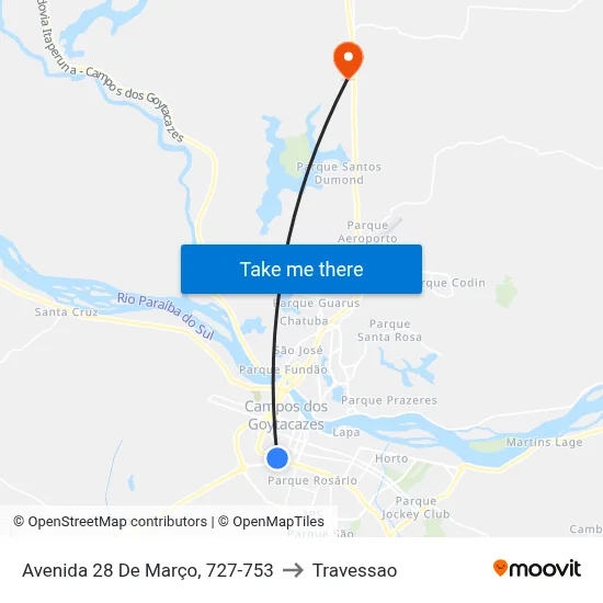 Avenida 28 De Março, 727-753 to Travessao map