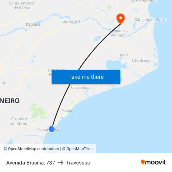 Avenida Brasília, 737 to Travessao map