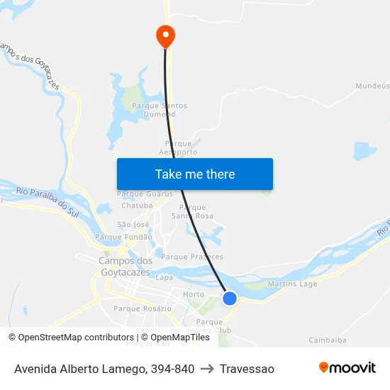 Avenida Alberto Lamego, 394-840 to Travessao map
